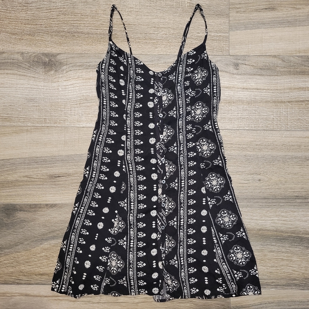 Abercrombie & Fitch Black White Patterned Mini Dress Women's Small